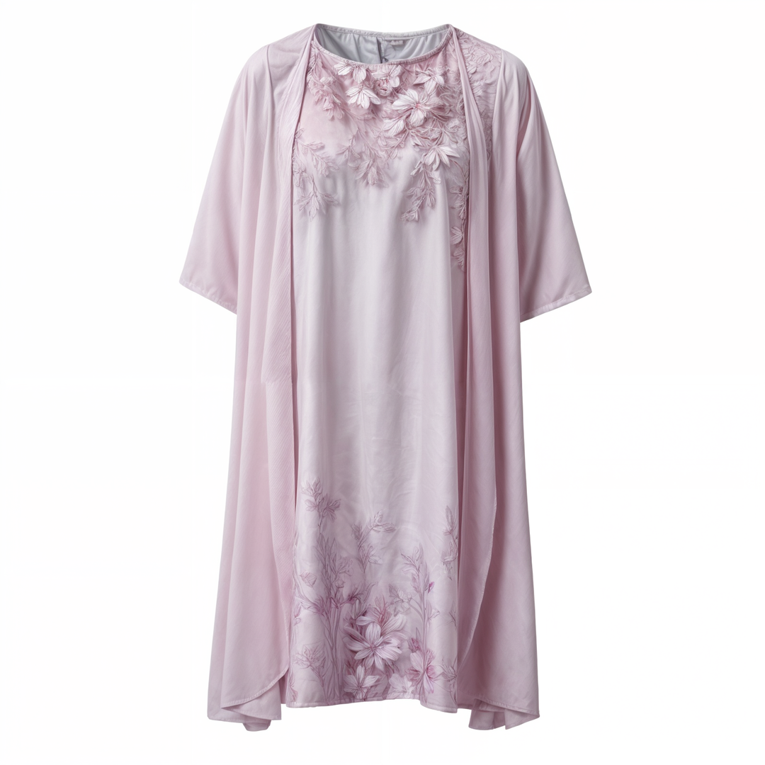 Stijlvol Gebloemd A-lijn Jurk met Vest voor Dames - Miray