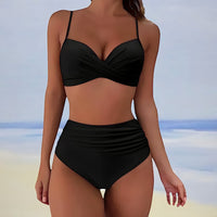 Trendy high-waist bikini met comfortabele pasvorm – Eula