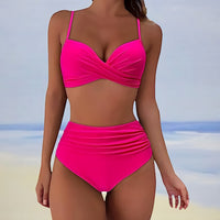 Trendy high-waist bikini met comfortabele pasvorm – Eula
