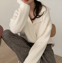 Gemütlicher Winterpullover mit V-Ausschnitt | Bequem & stilvoll