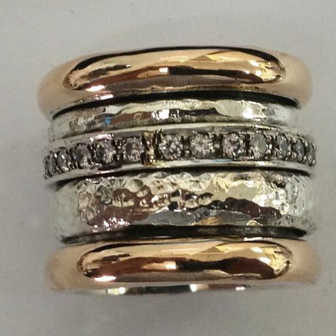 Geschichteter Dicker Goldener Vintage-Stil-Ring - Luciana