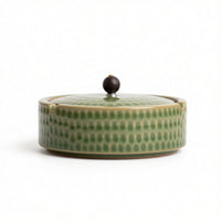 Handmade Ceramic Ashtray with Wooden Lid, 12.5 cm 7