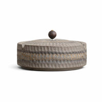 Handmade Ceramic Ashtray with Wooden Lid, 12.5 cm 8
