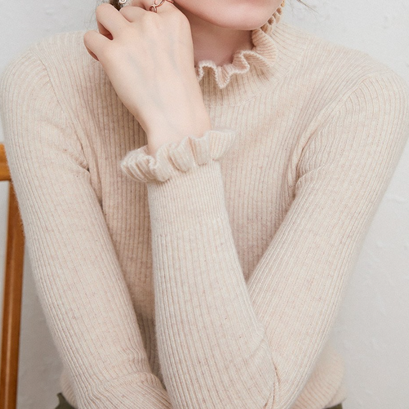 Bequemer Kaschmir-Damenrollkragenpullover - Aurélie
