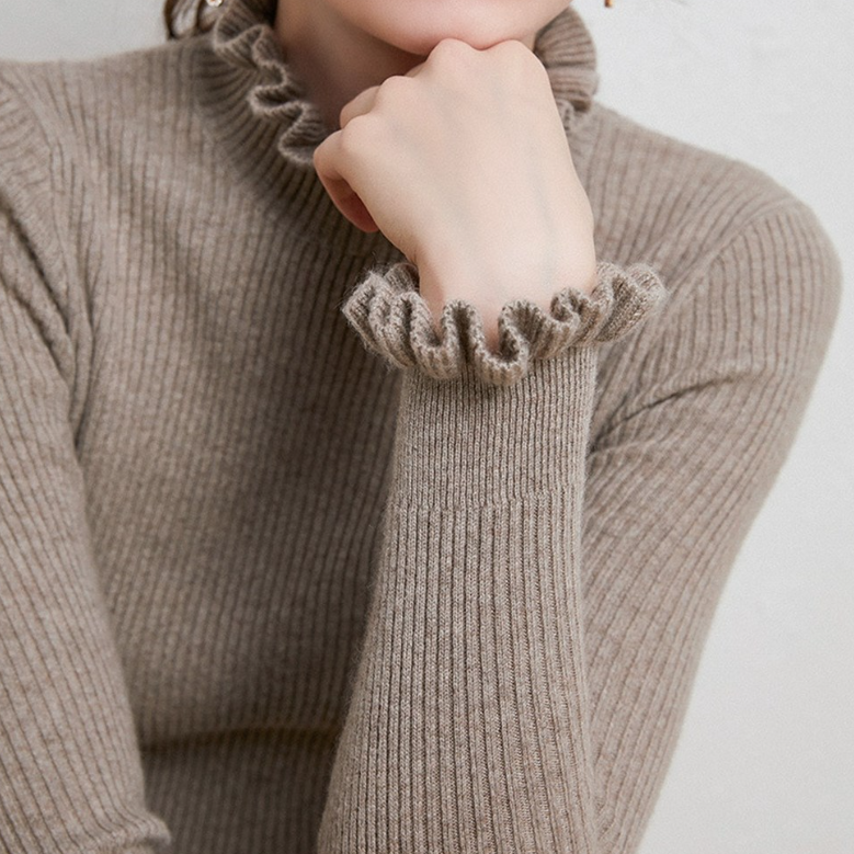 Bequemer Kaschmir-Damenrollkragenpullover - Aurélie