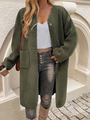 Lange Fleece-Damenweste mit Knopfleiste – Elara