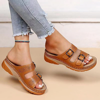 Orthopedic women's comfortable sandals with gel sole - Sofia