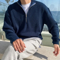 Klassischer Herren-Sweater mit halbem Reißverschluss - Arthur