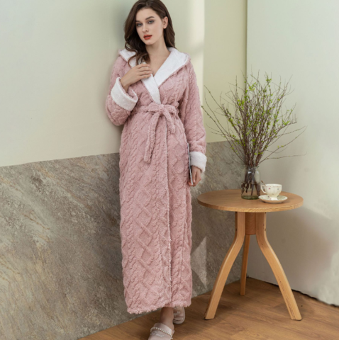 Warmer und bequemer Fleece-Morgenmantel für Damen - Serena
