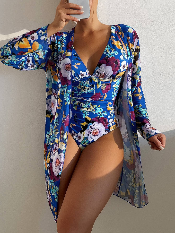 3-Teiliges Blaues Bikini Set mit Schmeichelhafter Passform – Marisse