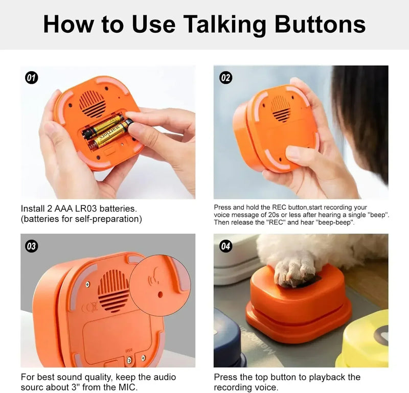 Hond Communicatie Knoppen Set - BarkTalk