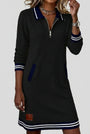 Front-Zip Cotton Linen Dress 4