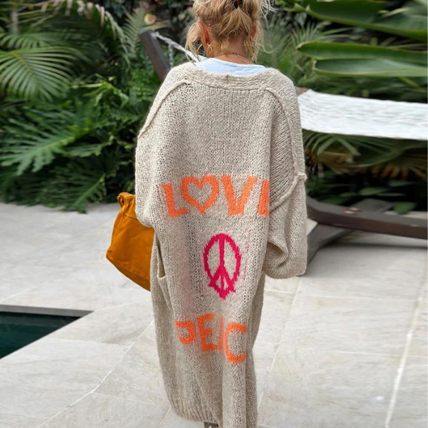 Trendige lange Strick-Cardigan - Sofia