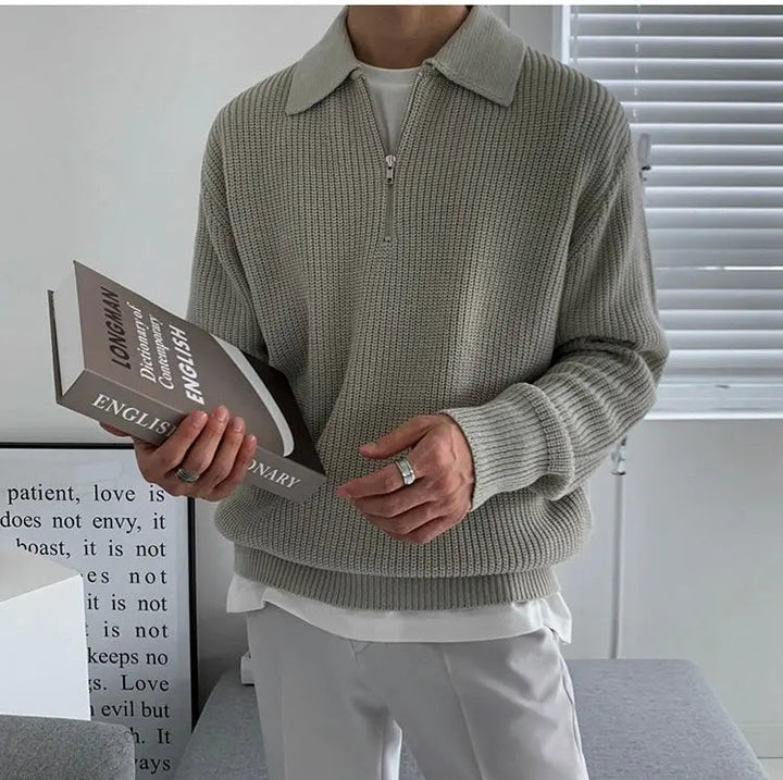 Klassischer Herren-Sweater mit Reißverschluss - Wellington