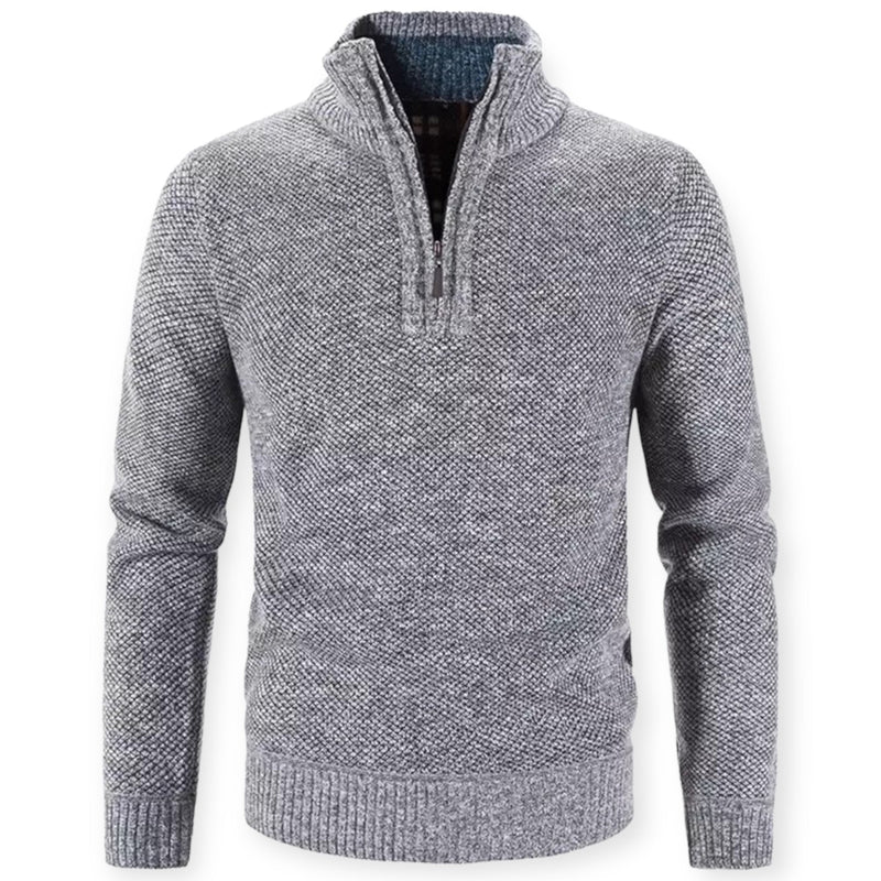 Stilvoller Herrenpullover mit Halbem Reißverschluss - SummitCraft