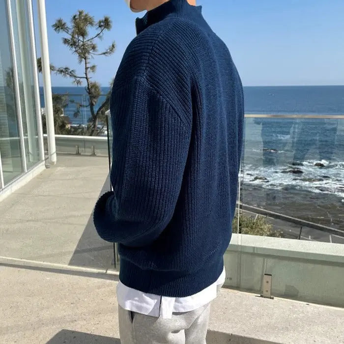 Klassischer Herren-Sweater mit halbem Reißverschluss - Arthur