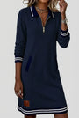 Front-Zip Cotton Linen Dress 9