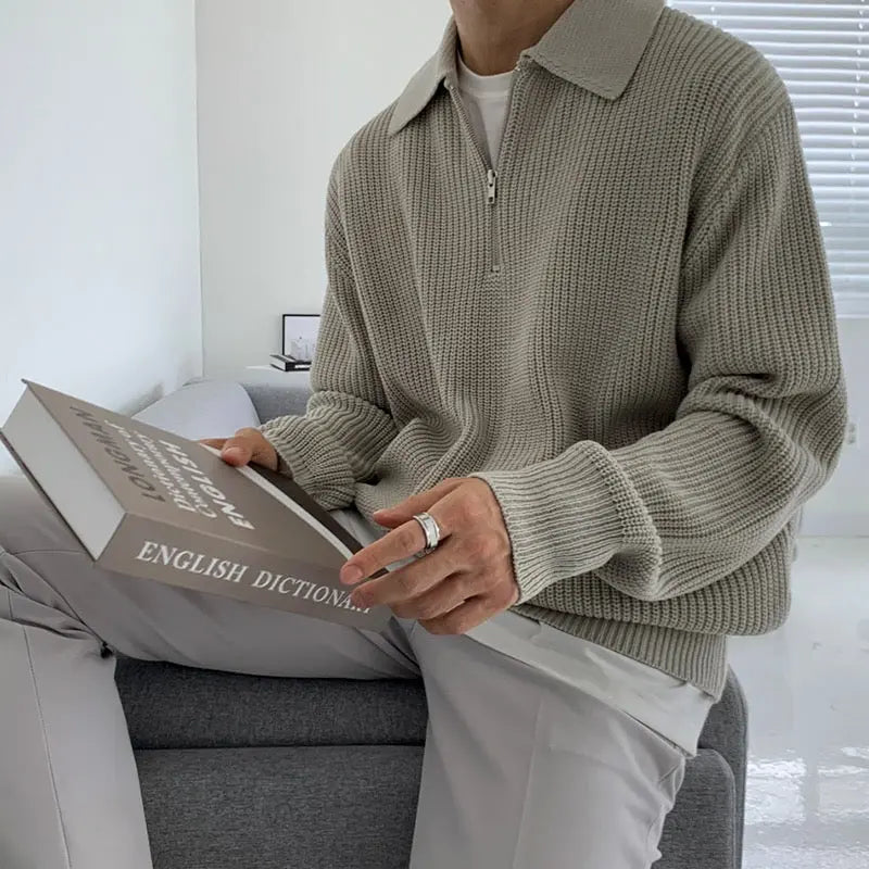 Klassischer Herren-Sweater mit Reißverschluss - Wellington