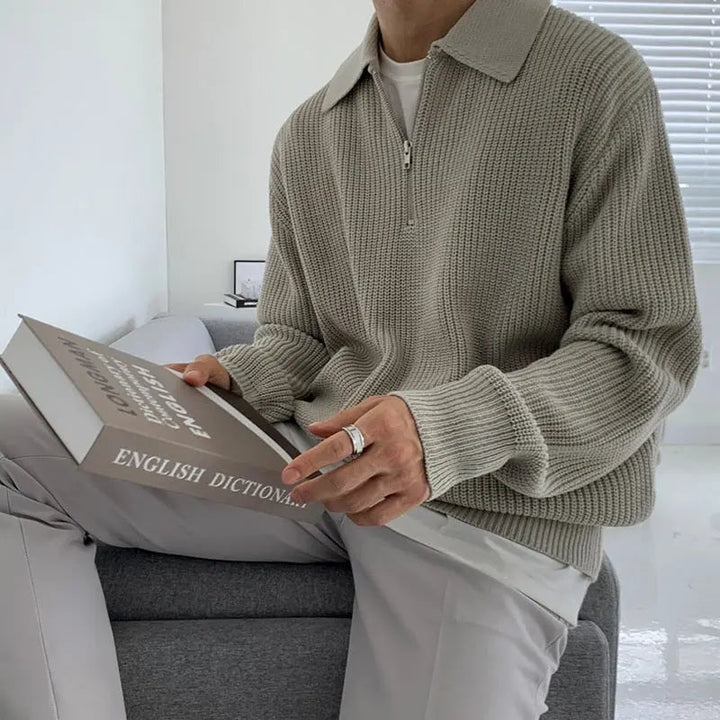 Klassischer Herren-Sweater mit Reißverschluss - Wellington