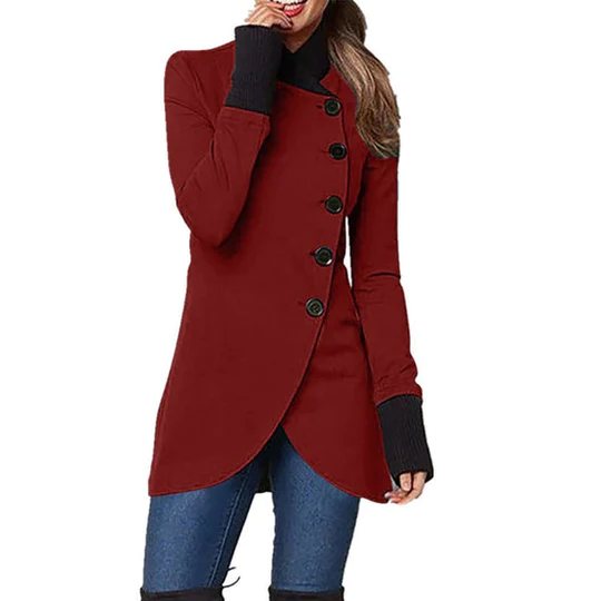 Damen-Übergangsjacke mit asymmetrischem Verschluss – Isabella