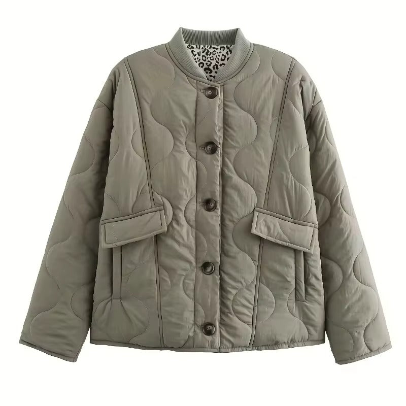 Elegante damesjas met luipaardvoering - Narela