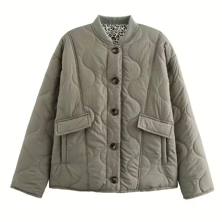 Elegante damesjas met luipaardvoering - Narela