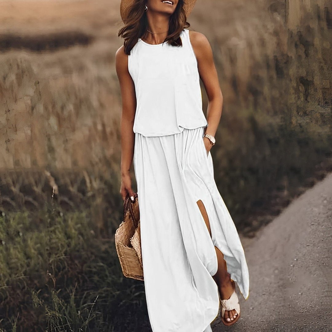 Farbenfrohes stilvolles Sommerkleid - Sophie