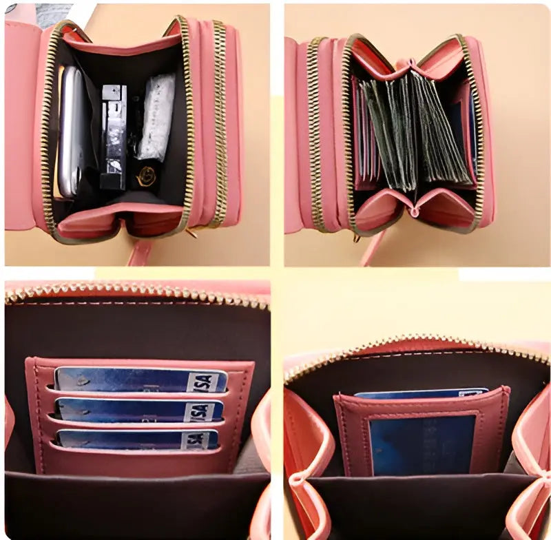 Trendige Leder-Anti-Diebstahl-Damenschultertasche - SecureStyle