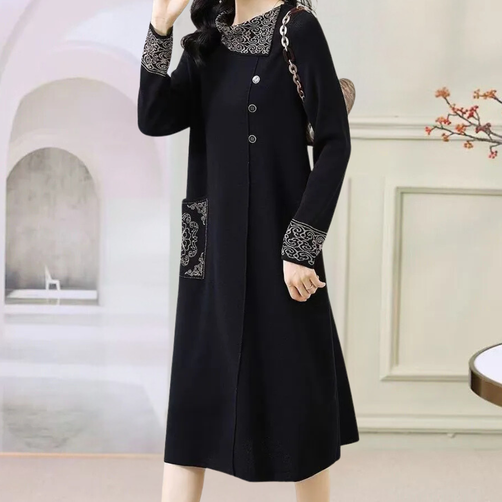 Warm Knitted Midi Dress - Vanya