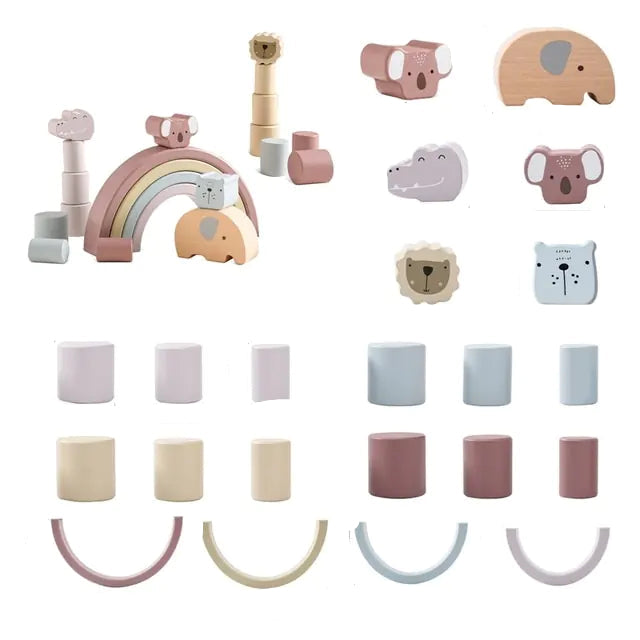Montessori Holz Spielset – Buildoro
