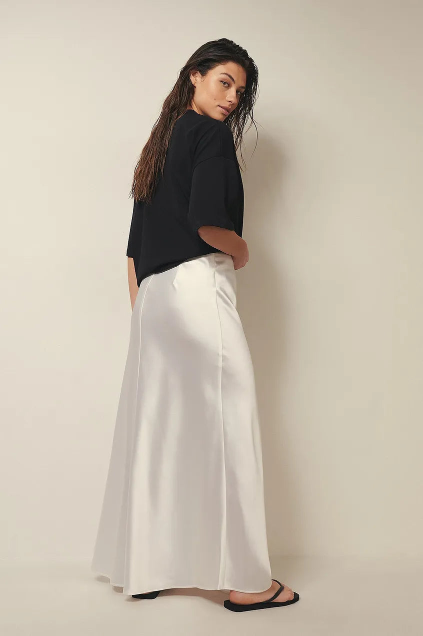 Satinrock mit hoher Taille – Elena