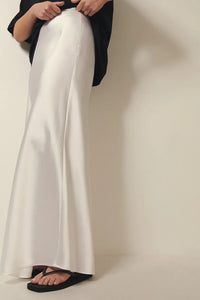 Hoge Taille Satijnen Rok – Leona