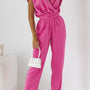 Trendiger Damen-Sommer-Jumpsuit mit kurzen Ärmeln und Taillenbetonung – Alina