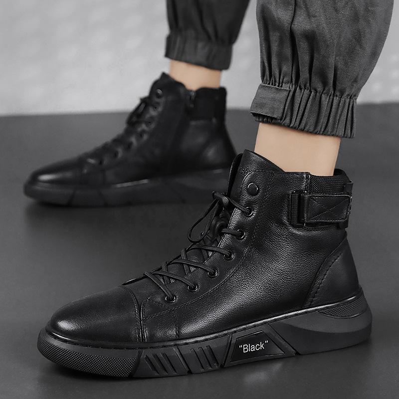 Robuste schwarze Herrenschuhe - Maxwell