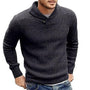 Einfarbiger gestrickter Herrenpullover – Adrian