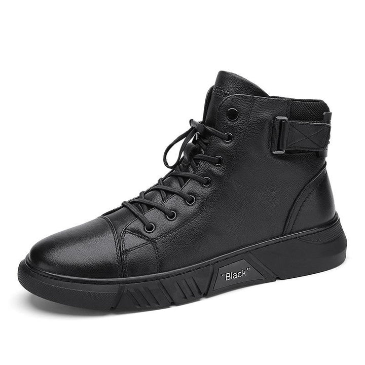 Schwarze Handgefertigte Lederstiefel - NoirCraft