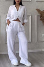 Zweiteiliges Leinen-Damen-Sommer-Set – Alina