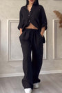 Zweiteiliges Leinen-Damen-Sommer-Set – Alina