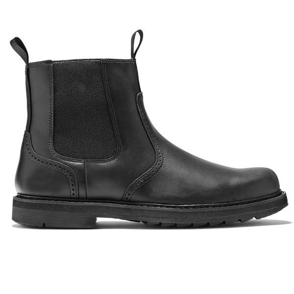 Heren Chelsea Boots klassiek van kunstleer met elastische inzet – Neron