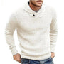 Einfarbiger gestrickter Herrenpullover – Adrian