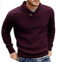 Einfarbiger gestrickter Herrenpullover – Adrian