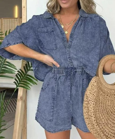 Trendy Women's Summer Set with Short Sleeves – Isabelle