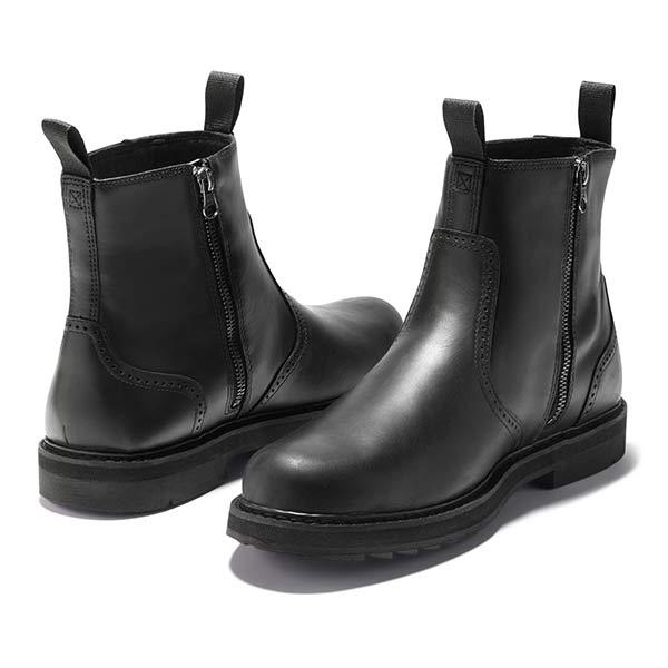 Heren Chelsea Boots klassiek van kunstleer met elastische inzet – Neron