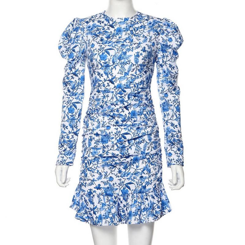 Kiki Klassisches Kleid | Ein blaues, fröhliches Sommerkleid