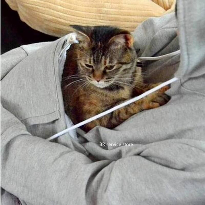 Bequemer Hoodie mit Katzenmotiv - CozyPurr