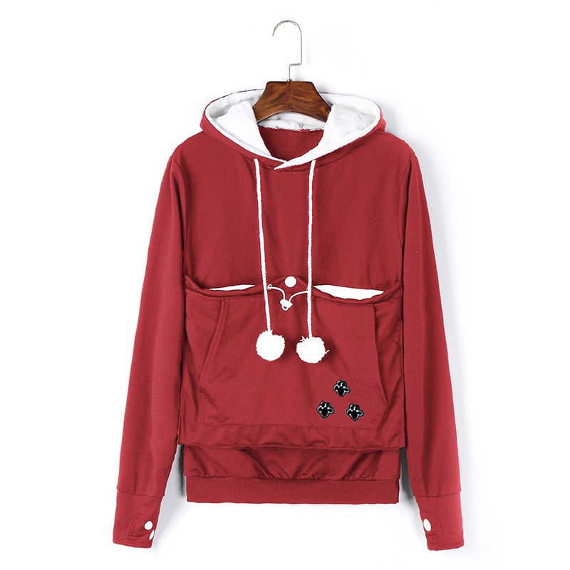 Bequemer Hoodie mit Katzenmotiv - CozyPurr