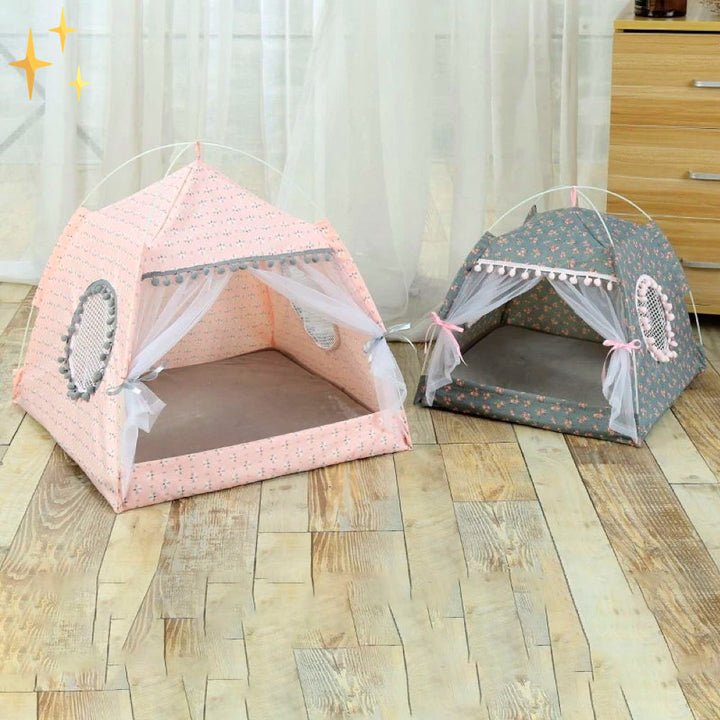 Cute Pets Tent with Curtains - PetTent