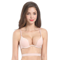 Low Cut Push-Up Bra | With Deep U-Cut