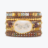 Agaat Maanschijn Wikkelarmband - Lunara