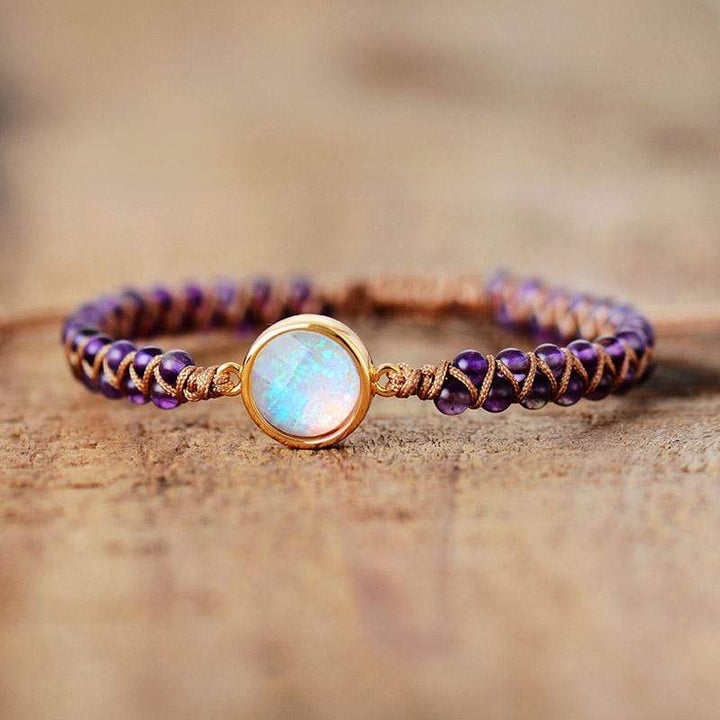 Amethyst-Opal Yoga-Armband - Aurielle